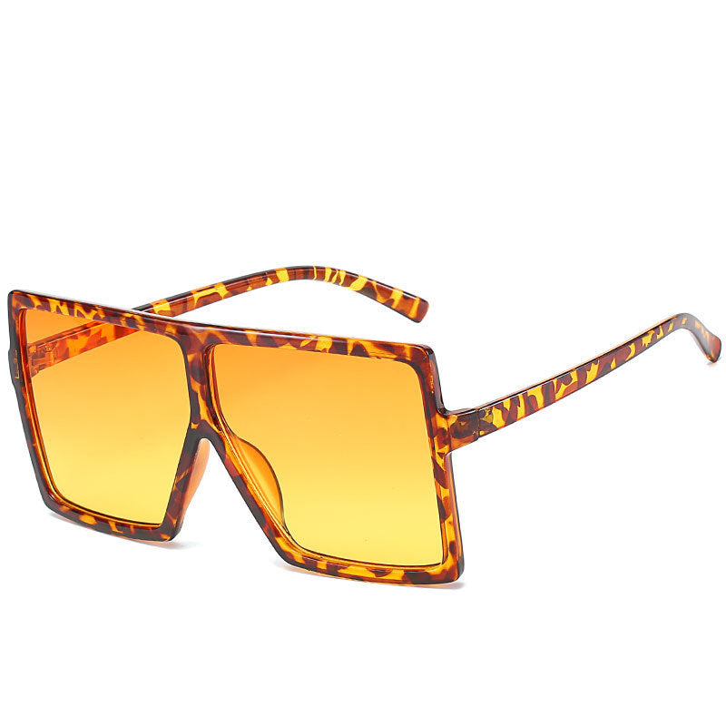 Vintage Shield Sunglasses Large Oversized Frame Sunscreen Glasses