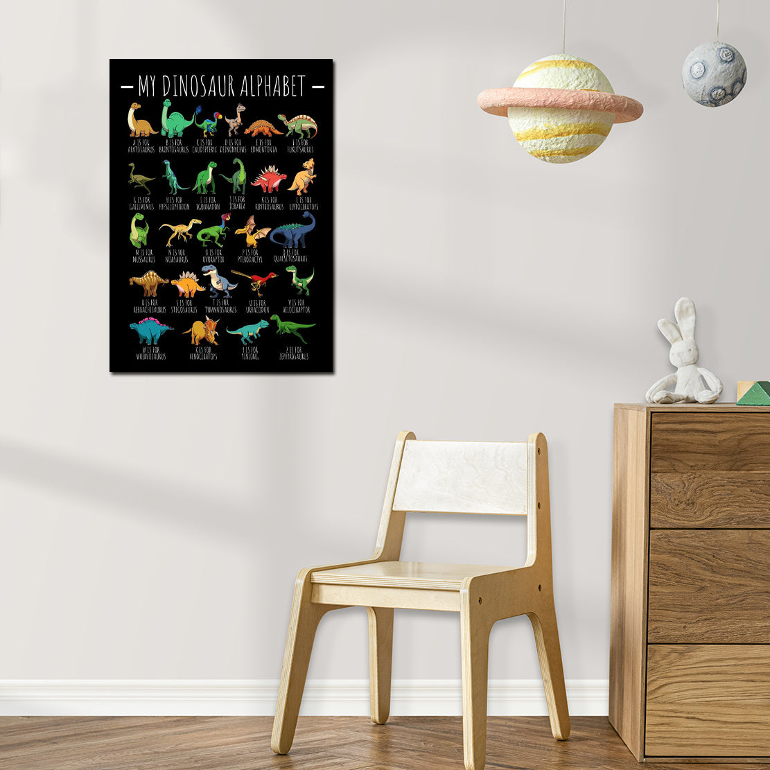Kids Dinosaur Alphabet Wall Sticker Room Decor