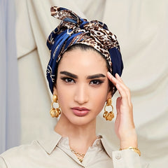 Leopard Chain Print Bandana Classic Satin Square Scarf