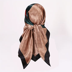 Unisex Motorcycle Striped Bandana Scarf with Flower Pattern