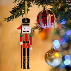 6pcs Acrylic Nutcracker Christmas Decoration Small Pendant Gift Bag Hanging