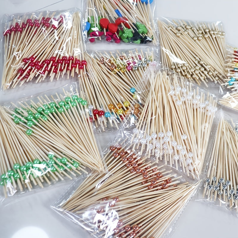 100 Bamboo Cocktail Picks for Appetizers and Parties