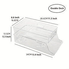 Foldable 2-Layer Can Organizer for Refrigerator and Pantry