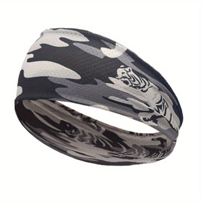 Men's Sports Hair Bands Camouflage Stretch Headband