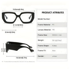 Jelly Marbling Clear Lens Glasses Cat Eye Spectacles Frame
