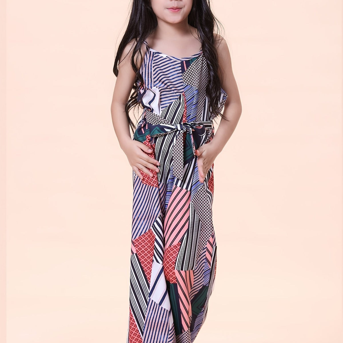 Girls Boho Style Cami Jumpsuit for Summer Music