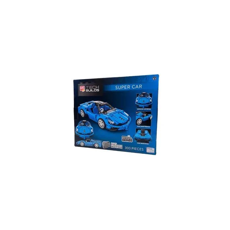 Block Tech Car Building Set 300 Pieces Build Your Own Car Kit Pull Back Motor