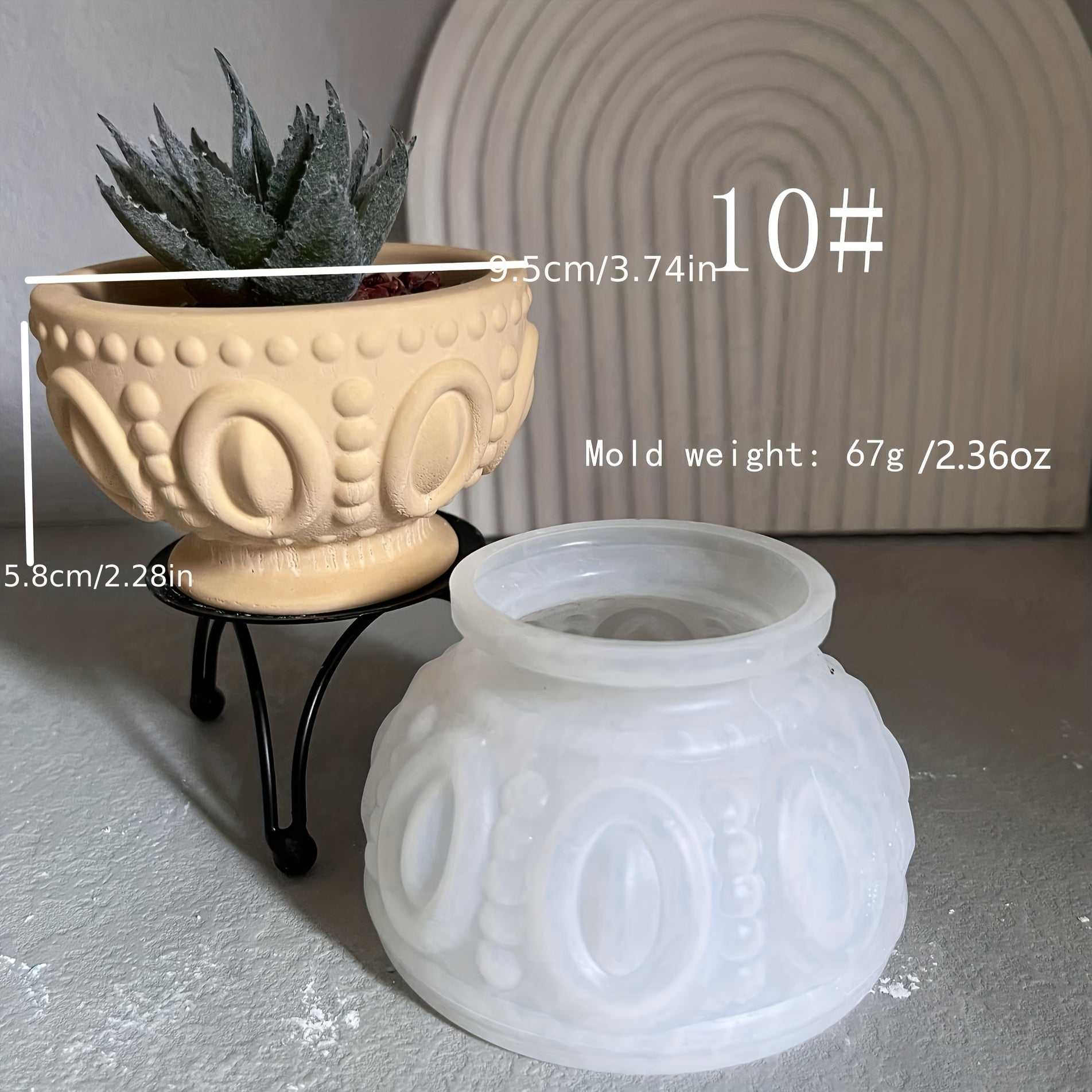 Silicone Mold for Plant Pot, Candle Holder, Aroma Wax, Succulent Flower Pot