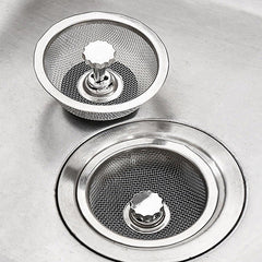 Stainless Steel Sink Filter with Plug Reduce Scale Sediment Improve Water Taste