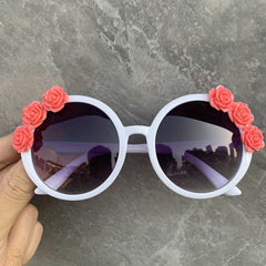 Flower & Beads Decor Sunglasses for Women Gradient Glasses UV400
