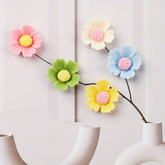 28pcs Resin 3D Flower Charm DIY Jewelry Decorations Colorful Embellishments