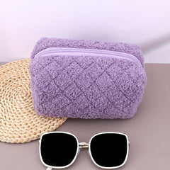 Plush Pencil Case Large Capacity Office Supplies Women's Travel Toiletry Bag