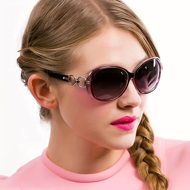 Round Frame Sunglasses Gradient Lens Glasses UV400