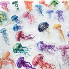 50pcs Jellyfish PET Stickers Decals For Phone Notebook Luggage