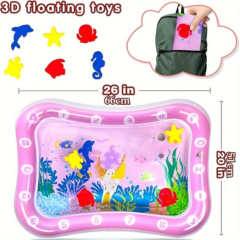 WELLFAR Pink Inflatable Crawling Mat with PE Surface