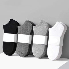 5 Pairs Women's Solid Boat Socks No Show Socks
