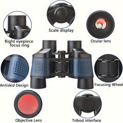 High-Powered HD Portable Binoculars BAK4 Prism Waterproof for Bird Watching
