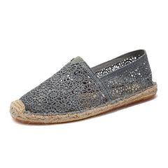 Floral Lace Espadrille Flat Shoes Women's Footwear