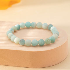 Matte Beaded Bracelet Set For Men Women Semi Precious Gemstone Beads