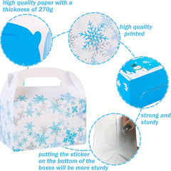 12pcs Snowflake Snowman Gift Boxes Christmas Thanksgiving Year Gift
