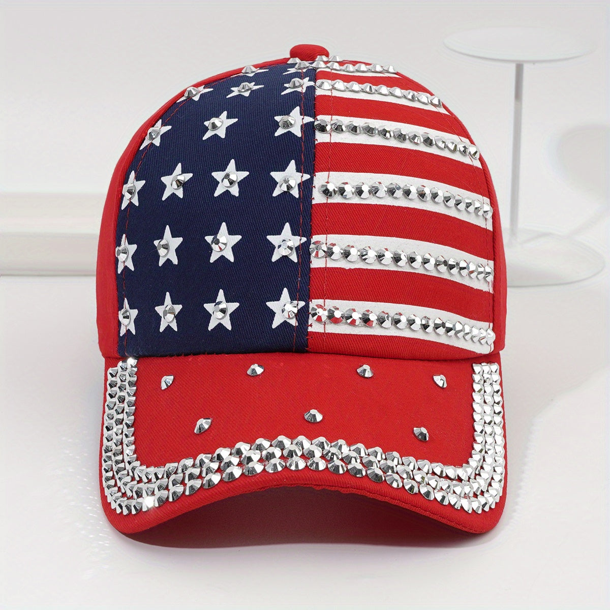 Rhinestone Baseball Cap for Couples Adjustable Sports Hat