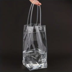 12pcs PVC Wine Bags Ice Wine Pouch With Handle