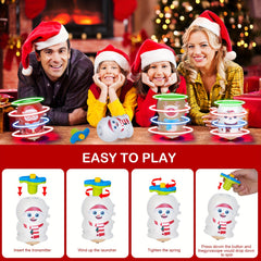 4pcs Light Up Flashing Music Spinning Tops Christmas Gift