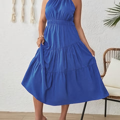  Halter Neck Maxi Cami Dress