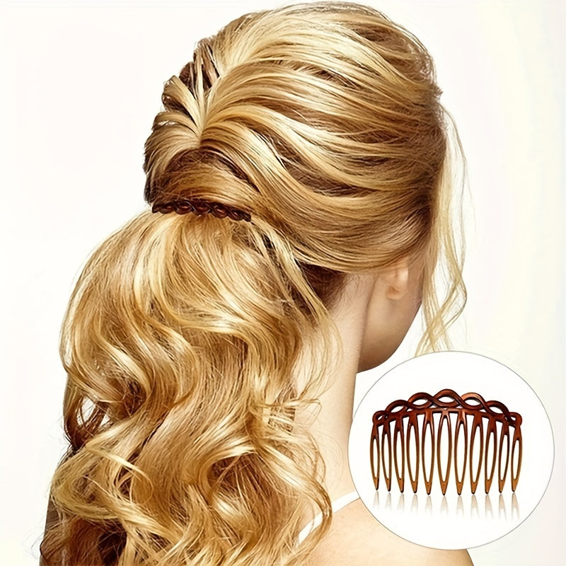 Vintage Hair Side Clips Plastic Hair Comb For Women Hairpin