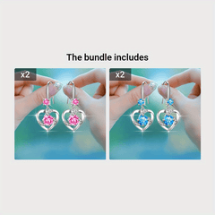 Love Pendant Earings Heart Necklace Jewelry