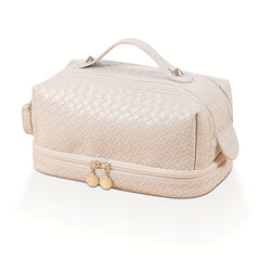 Checkered Pattern Makeup Bag Large Travel Comestic Bag Women's Toiletry Bag