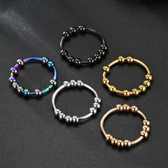 10 Beads Rotating Anxiety Ring for Couples Stress Relief