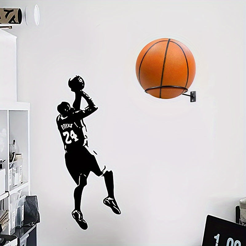 Wall Mounted Basketball & Football Storage Rack Frame with 1pc Placement Rack