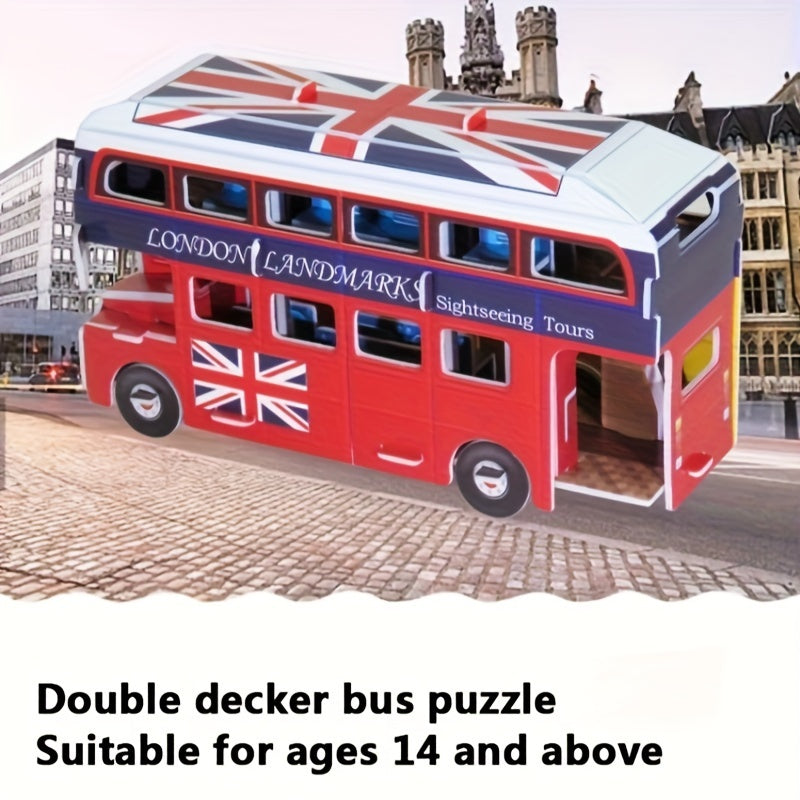 London Double Layer Bus 3D Puzzle Foam Toy Model Kit DIY Educational Car Series