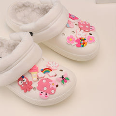 Pink Mushroom Octopus Shoe Charm DIY Shoe Accessories Clogs Shoe Charm