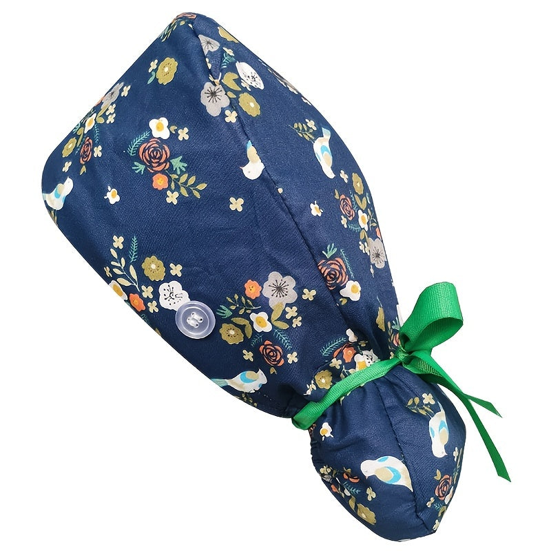 Adjustable Beanie Work Cap Cotton Work Hat With Sweatband & Buttons
