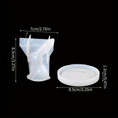 3D Rabbit Ring Holder Trinket Tray Epoxy Resin Mold Kit DIY Art Craft