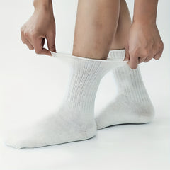 3 Pairs Solid Mid Tube Socks Women's Stockings
