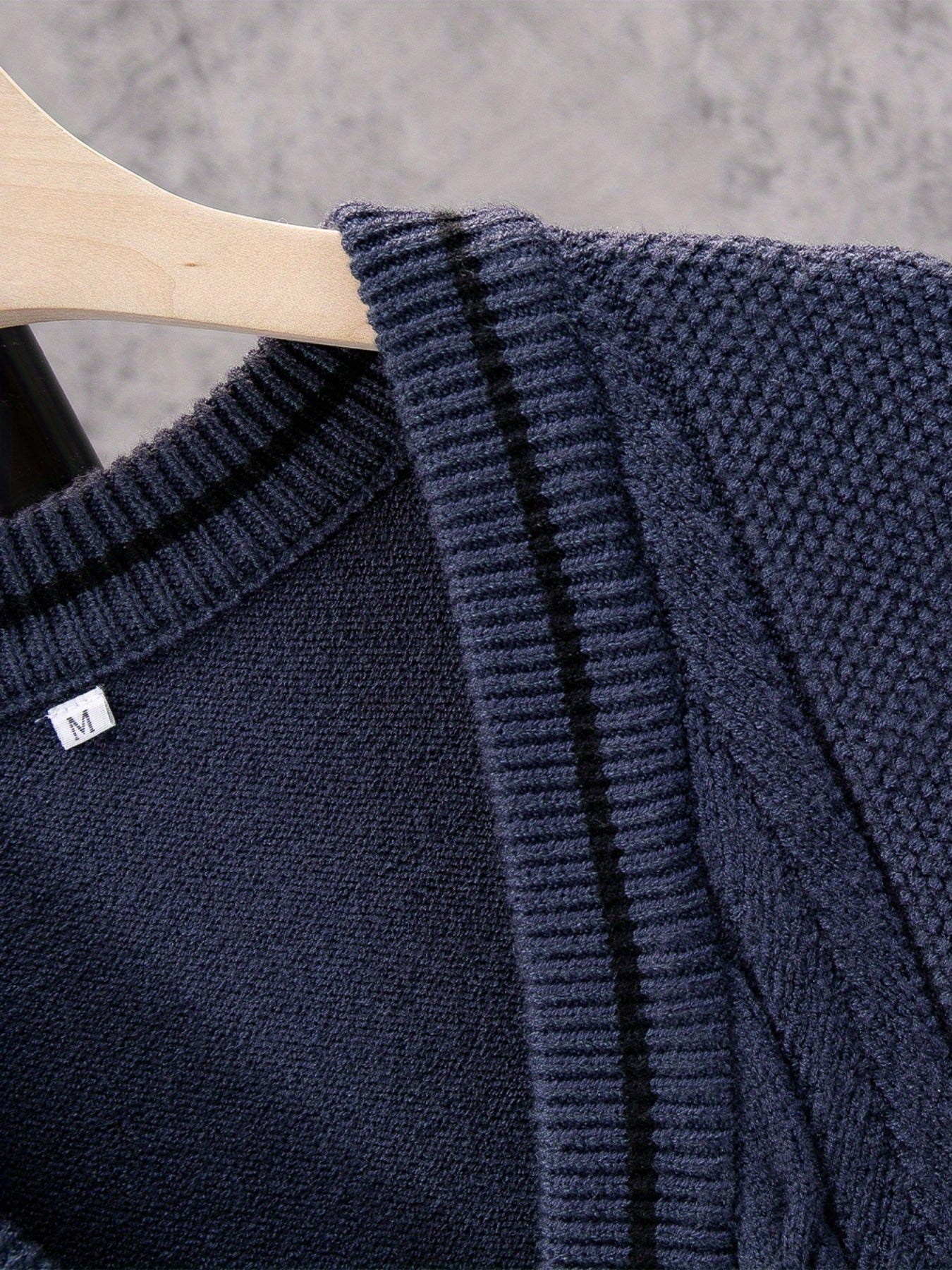 Men's V Neck Striped Knit Vest Sleeveless Sweater