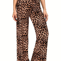  Casual Pants Women's Plus Graphic Print Yoga Wide Leg Loose Pants