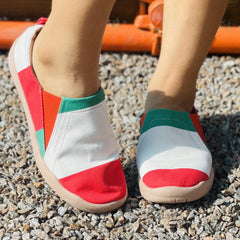 Women's Colorblock Slip On Canvas Shoes Lightweight Sneakers