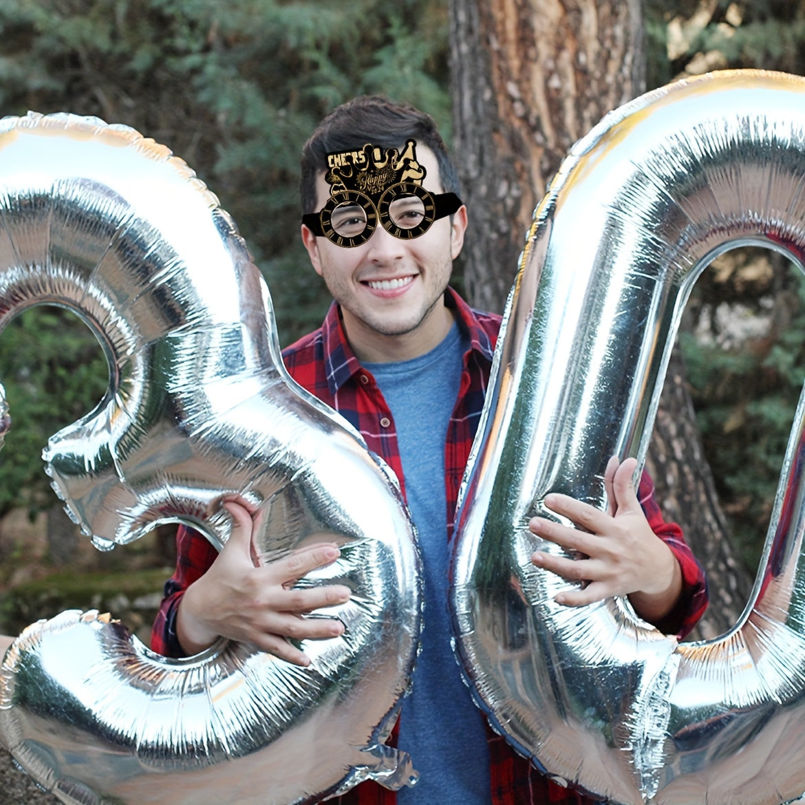 Year 3D Paper Glasses Happy Year Party Decoration Photo Props