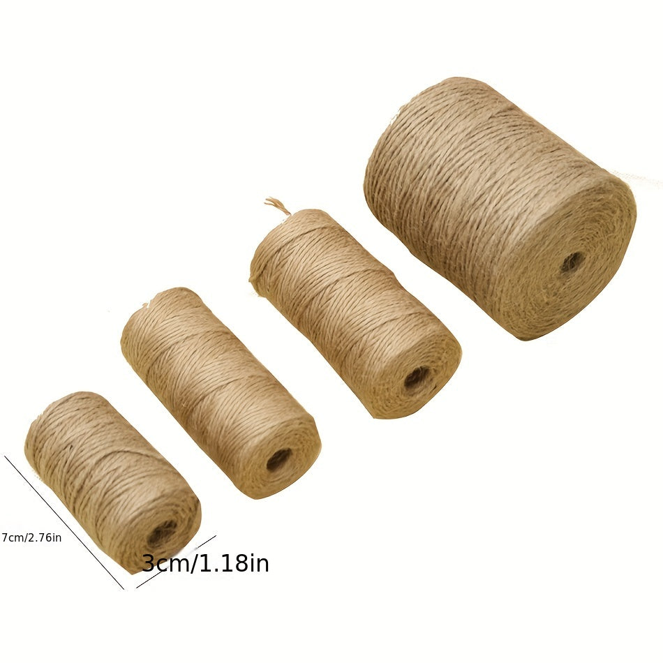 100 Meters Natural Jute Rope Cord String Twine Burlap Ribbon Crafts Sewing DIY