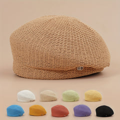 Warm Knitted Beret Hat French Style Painter Hat for Women