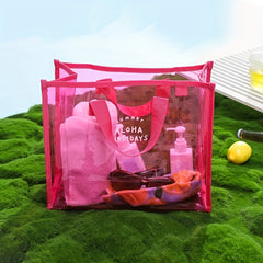 Transparent Tote Bag for Travel and Beach Storage