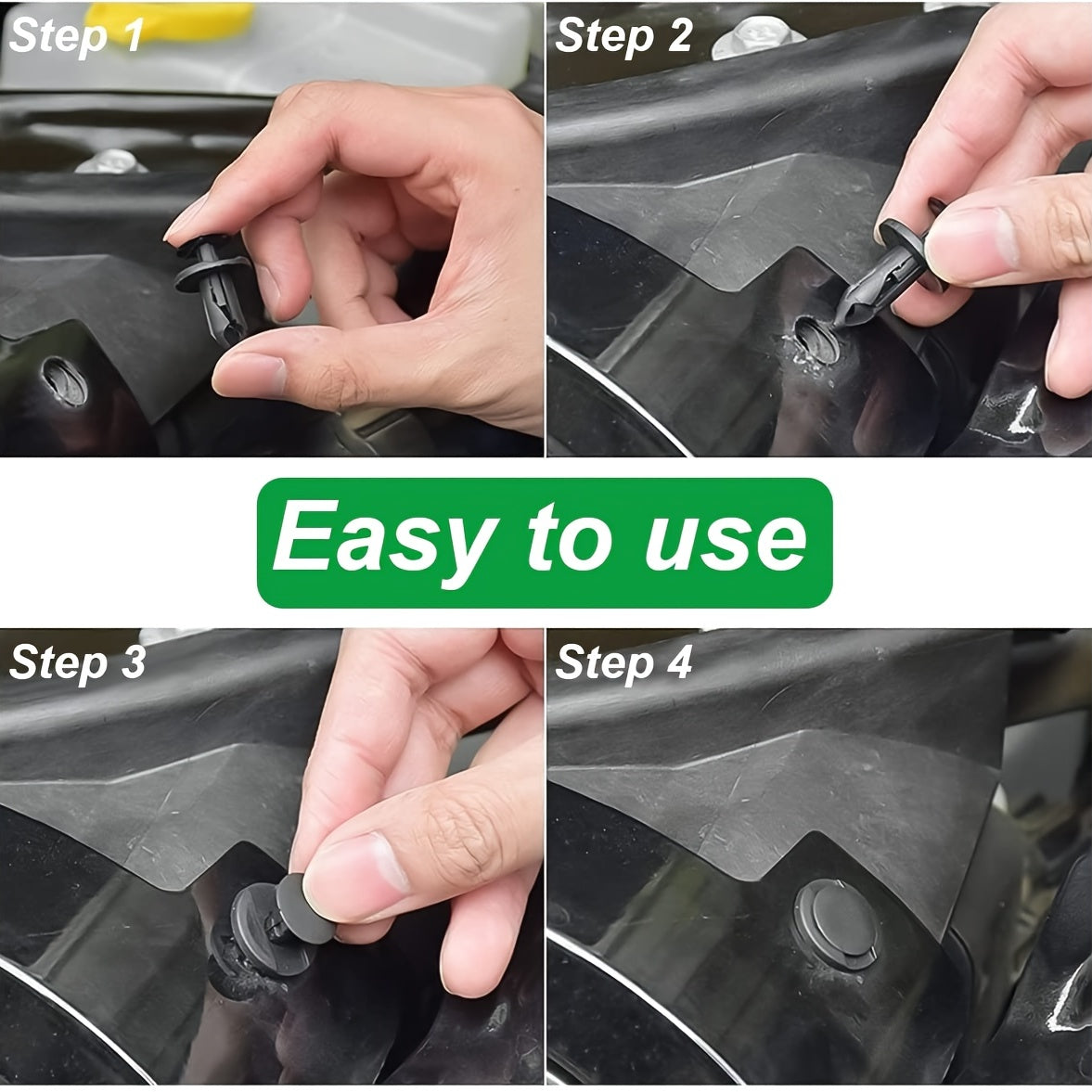 Car Retainer Clips Set 100PCS 6 Sizes Auto Door Trim Panel Bumper Push Rivet Cli