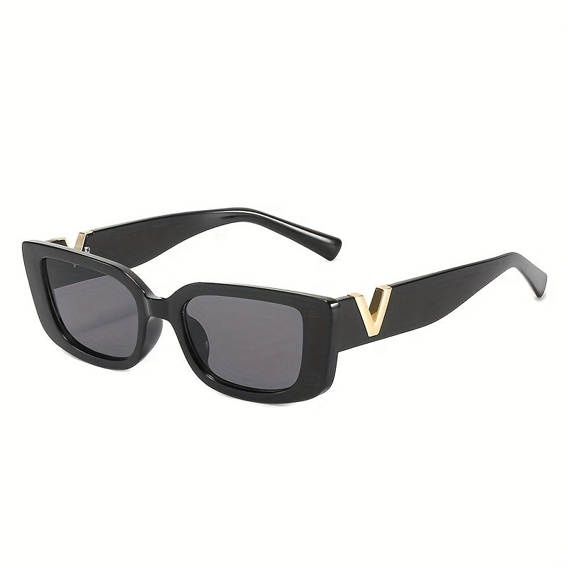 Retro Rectangle Frame Sunglasses UV Protection