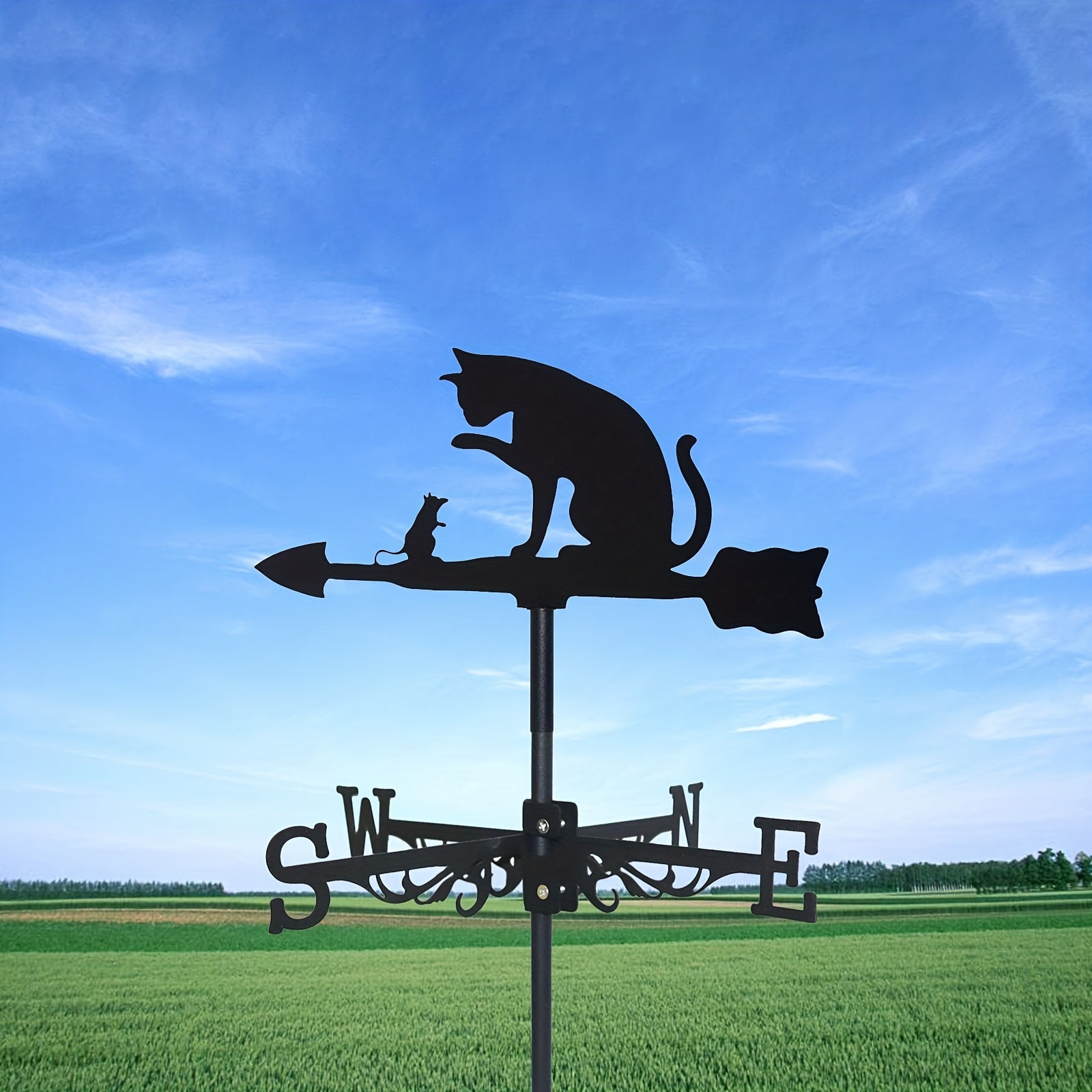 Stylish Cat & Mouse Weather Vane for Garden Decor