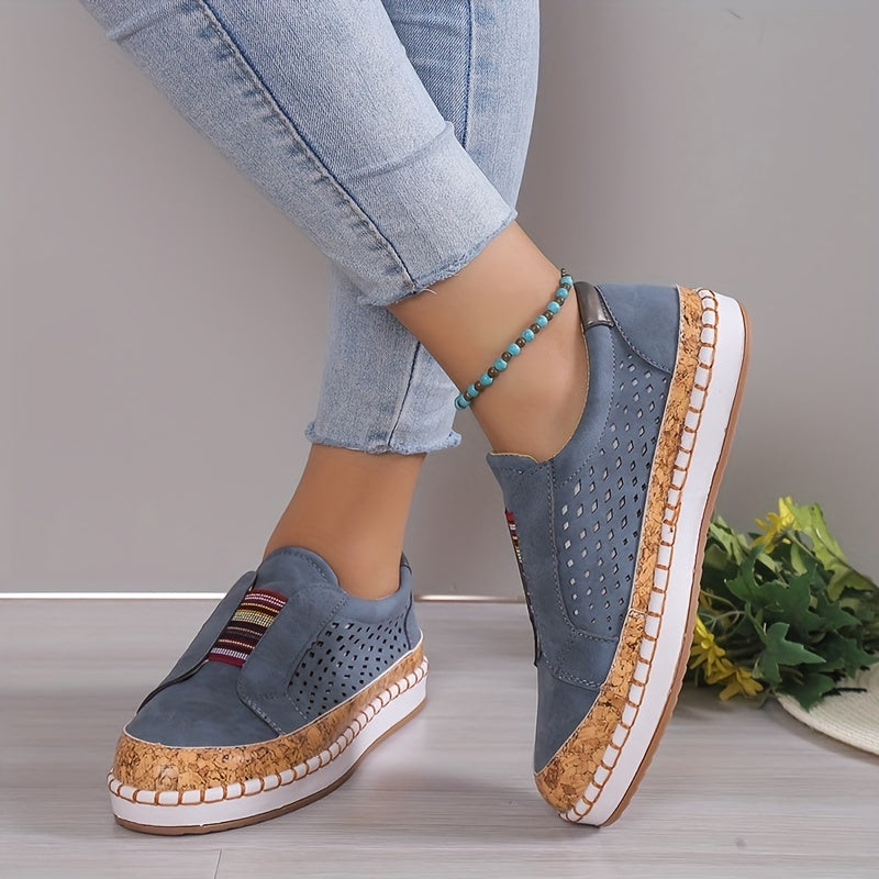 Women's Hollow Out Flat Slip On Outdoor Shoes