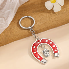 Horseshoe Key Ring Western Cowboy Key Pendant